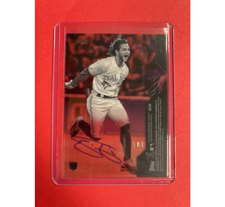 2020 TOPPS CLEARLY AUTHENTIC BO BICHETTE BLACK AUTO 19/75 #CCA-BO