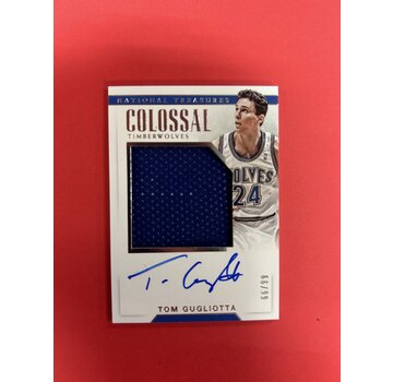 PANINI 2017-18 PANINI NATIONAL TREASURES TOM GUGLIOTTA COLOSSAL JERSEY AUTOGRAPHS