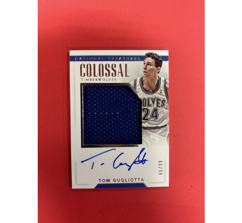 PANINI 2017-18 PANINI NATIONAL TREASURES TOM GUGLIOTTA COLOSSAL JERSEY AUTOGRAPHS