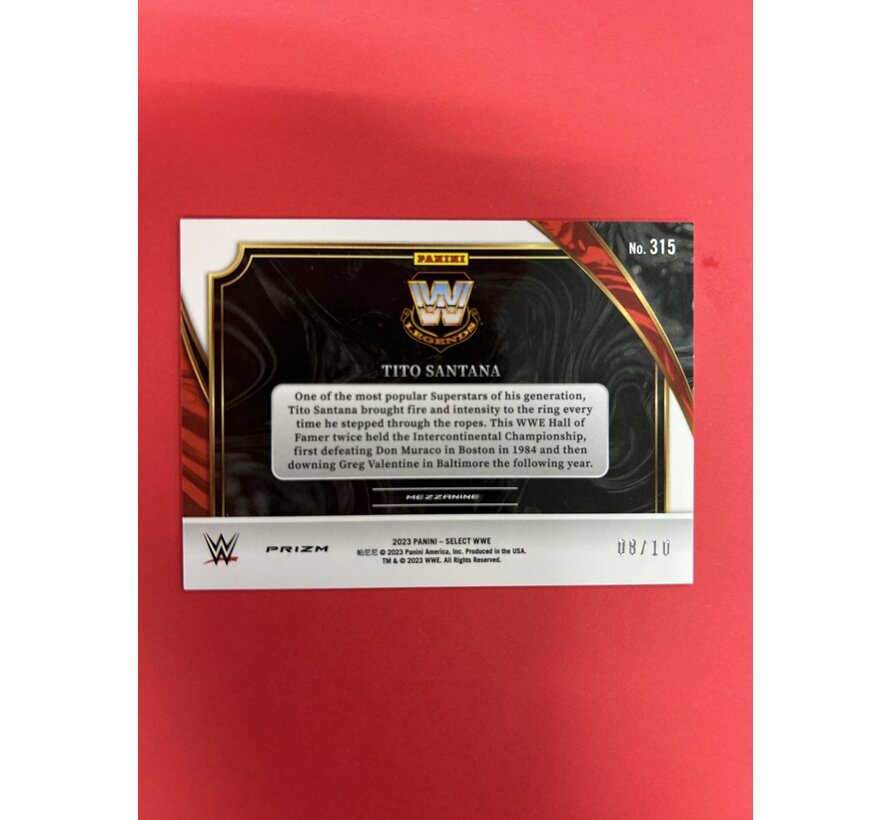 2023 PANINI SELECT WWE TITO SANTANA GOLD /10