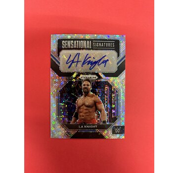 PANINI 2023 PANINI PRIZM WWE L.A. KNIGHT YEAH! SENSATIONAL AUTOGRAPHS DISCO