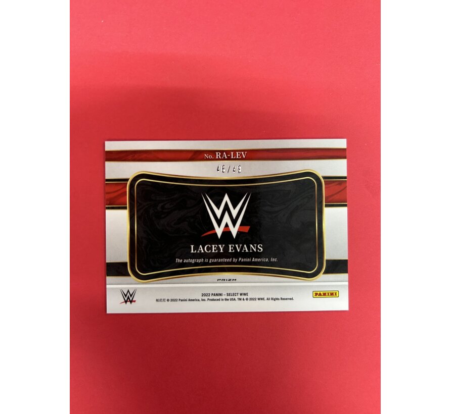 2022 PANINI SELECT WWE LACEY EVANS RINGSIDE ACTION SIGNATURES /49