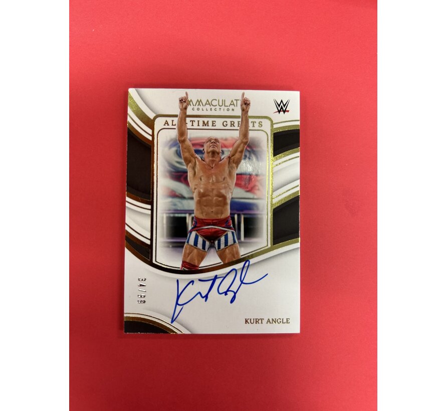 2023 PANINI IMMACULATE COLLECTION KURT ANGLE ALL TIME GREATS AUTOGRAPH /99