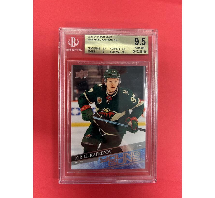 2020-21 UPPER DECK SERIES 2 KIRILL KAPRISOV YOUNG GUNS BECKETT GRADED 9.5