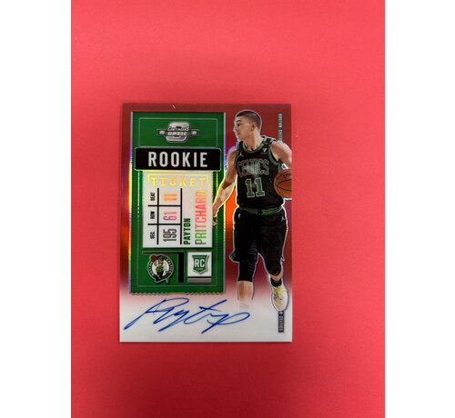 PANINI 2020-21 PANINI CONTENDERS OPTIC PAYTON PRITCHARD ROOKIE TICKET AUTO RED /149