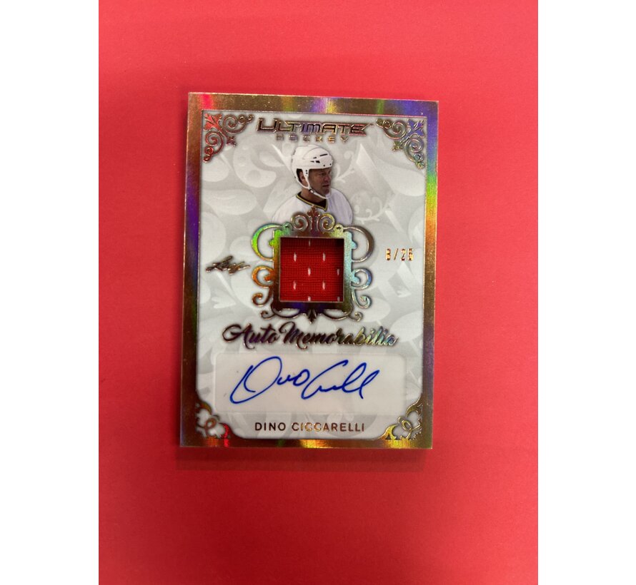 2023 LEAF ULTIMATE HOCKEY DINO CICCARELLI AUTO MEMORABILIA /25