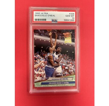 PANINI 1992 FLLER ULTRA SHAQUILLE ONEAL ROOKIE PSA GRADED 10