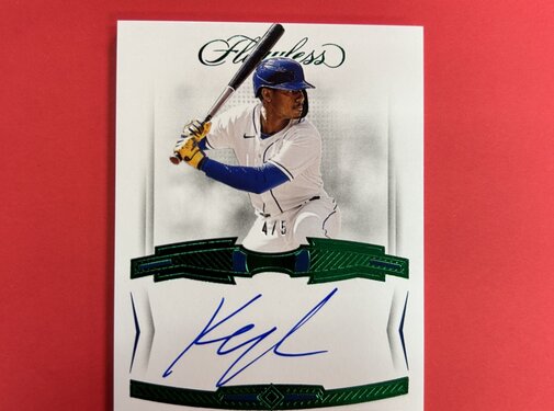 PANINI 2022 PANINI FLAWLESS KYLE LEWIS EMERALD GREEN AUTO /5