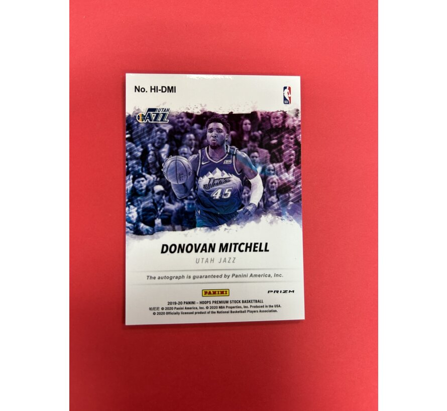 2019-20 PANINI HOOPS PREMIUM STOCK DONOVAN MITCHELL HOOPS INK AUTOGRAPH