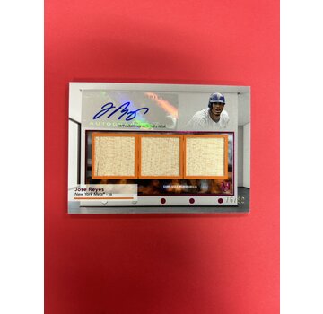 TOPPS 2024 TOPPS MUSEUM COLLECTION JOSE REYES SIGNATURE SWATCHES TRIPLE RELIC AUTOGRAPH PURPLE  /80