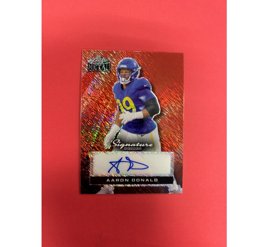 2024 LEAF METAL AARON DONALD SIGNATURE SERIES RUBY 1/1