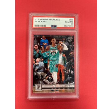 PANINI 2019 CHRONICLES JA MORANT #116 PSA GRADED 10