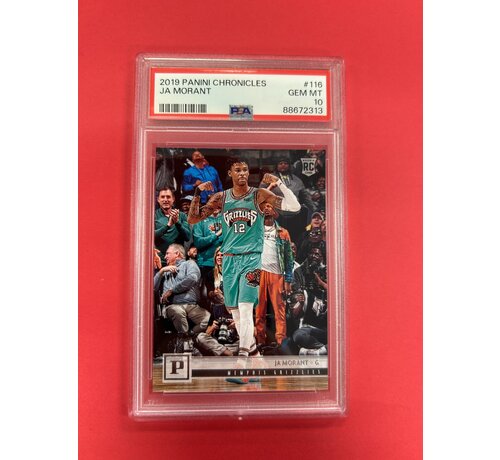 PANINI 2019 CHRONICLES JA MORANT #116 PSA GRADED 10