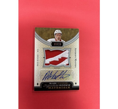 UPPER DECK 206-17 UPPER DECK BLACK DIAMOND ANTHONY MANTHA ROOKIE SIGNATURE MATERIALS /25