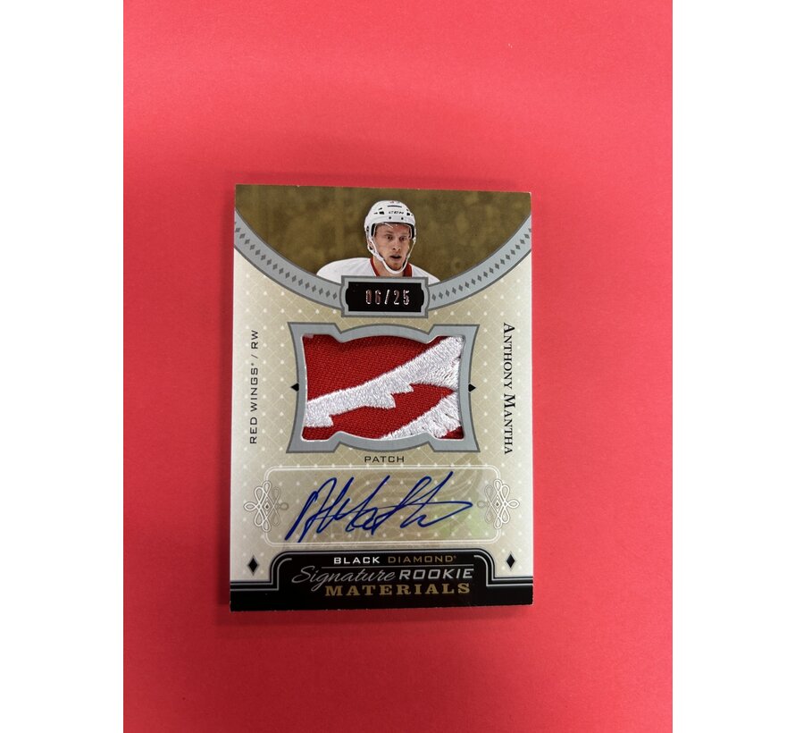 206-17 UPPER DECK BLACK DIAMOND ANTHONY MANTHA ROOKIE SIGNATURE MATERIALS /25