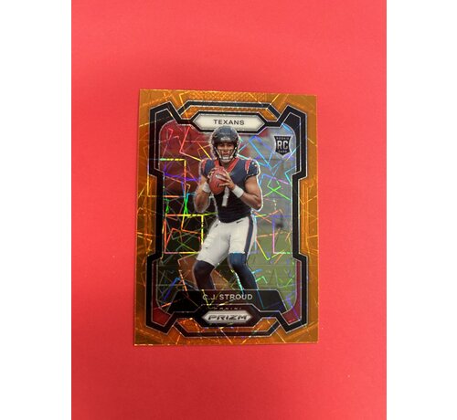 PANINI 2023 PANINI PRIZM CJ STROUD ORANGE LAZER PRIZM