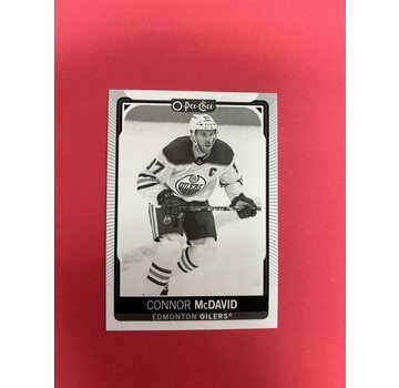 O-PEE-CHEE 2021-22 O-PEE-CHEE CONNOR MCDAVID BLACK AND WHITE SSP