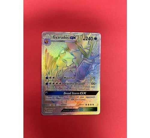 POKEMON 2017 POKEMON CRISMON INVASION GYRADOS GX RAINBOW FULL ART 112/111 LP