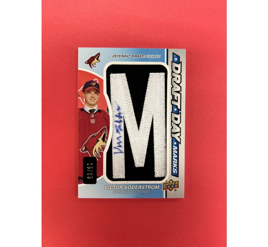 2020-21 UPPER DECK SP GAME USED VICTOR SODERSTROM DRAFT DAY MARKS /35
