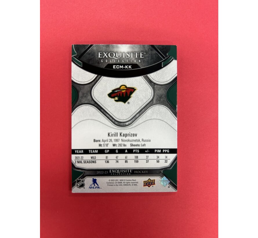 2022-23 UPPER DECK EXQUISITE COLECTION KIRILL KAPRISOV SILVER /49