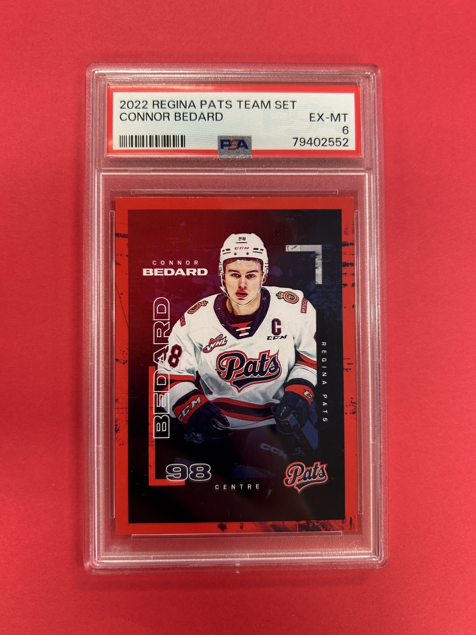 2022 REGINA PATS TEAM SET CONNOR BEDARD PSA GRADED 6 CanCentral