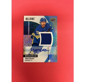 UPPER DECK 2023-24 UPPER DECK ALLURE MATT SAVOIE BLUE LINE AUTO JERSEY /75