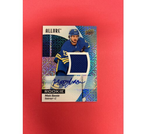UPPER DECK 2023-24 UPPER DECK ALLURE MATT SAVOIE BLUE LINE AUTO JERSEY /75