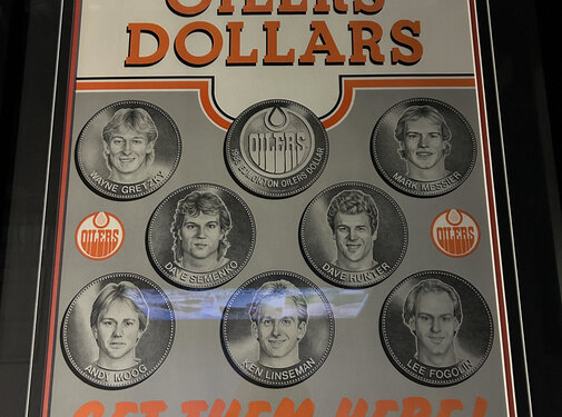 1983 EDMONTON OILERS DOLLARS FRAMED