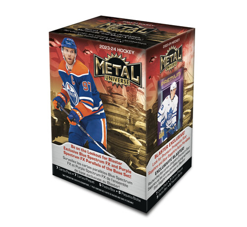 UPPER DECK 2023-24 UPPER DECK METAL UNIVERSE HOCKEY BLASTER BOX