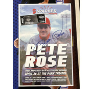 PETE ROSE AUTOGRAPHED POSTER WITH TICKET