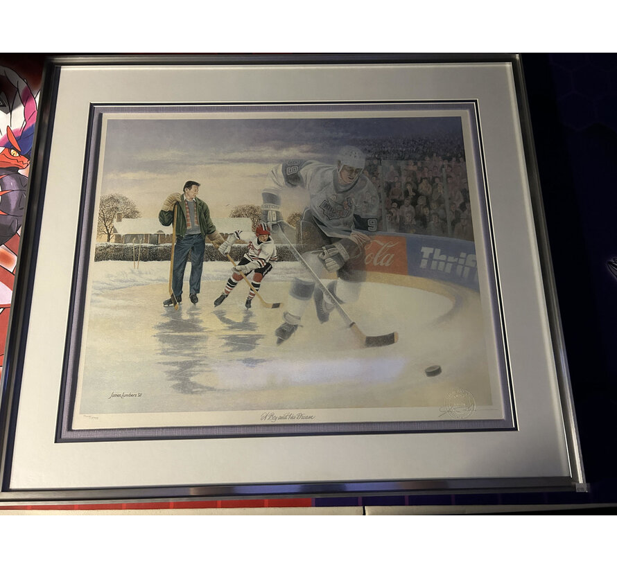 "A BOY AND HIS DREAMS" WAYNE GRETZKY DRAWN BY JAMES LUMBERS 1991  /999