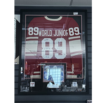TEAM RUSSIA WORLD JUNIORS SIGNED JERSEY BURE / FEDEROV / MOGILNY
