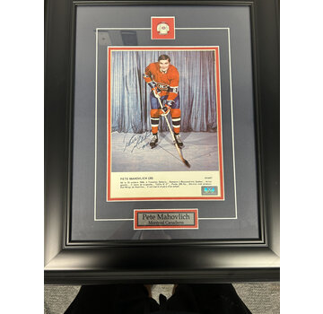 PETE MAHOVLICH SIGNED FRAMED PICTURE