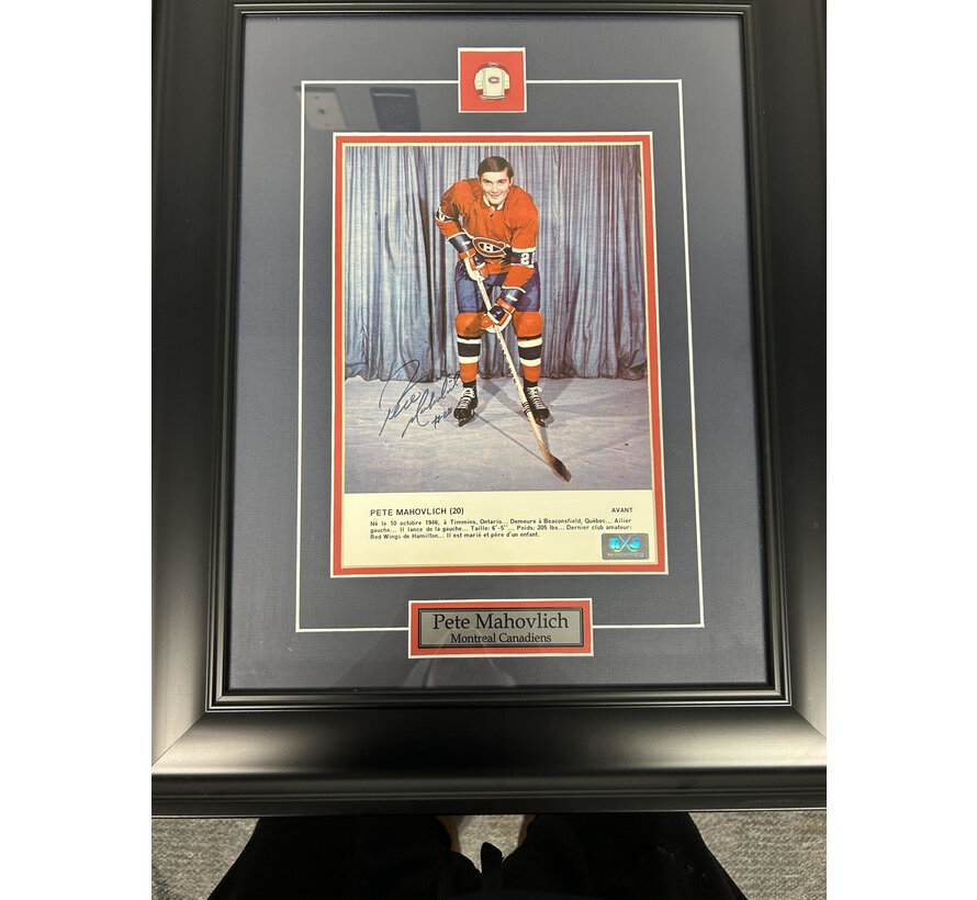 PETE MAHOVLICH SIGNED FRAMED PICTURE