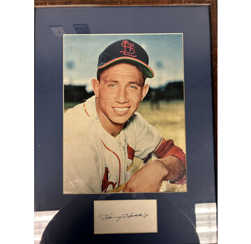 1954 HARVEY HADDIX SIGNED PHOTO FRAMED