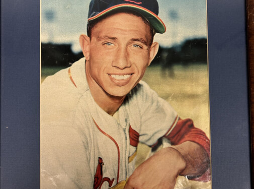 1954 HARVEY HADDIX SIGNED PHOTO FRAMED