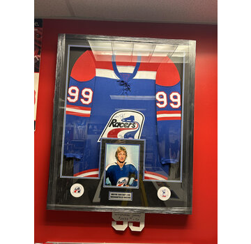 WAYNE GRETZKY INDIANAPOLIS RACERS SIGNED AUTOGRAPHED JERSEY FRAMED /150