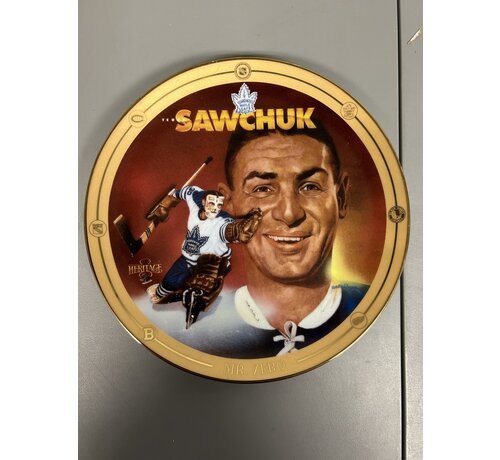 TERRY SAWCHUK MR ZERO LEGENDS OF HOCKEYS GOLDEN ERA COMMEMORATIVE PLATE
