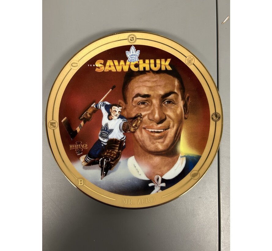 TERRY SAWCHUK MR ZERO LEGENDS OF HOCKEYS GOLDEN ERA COMMEMORATIVE PLATE