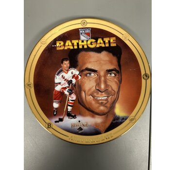 THE BRADFORD EXCHANGE ANDY BATHGATE LEGENDS OF HOCKEYS GOLDEN ERA COMMEMORATIVE PLATE