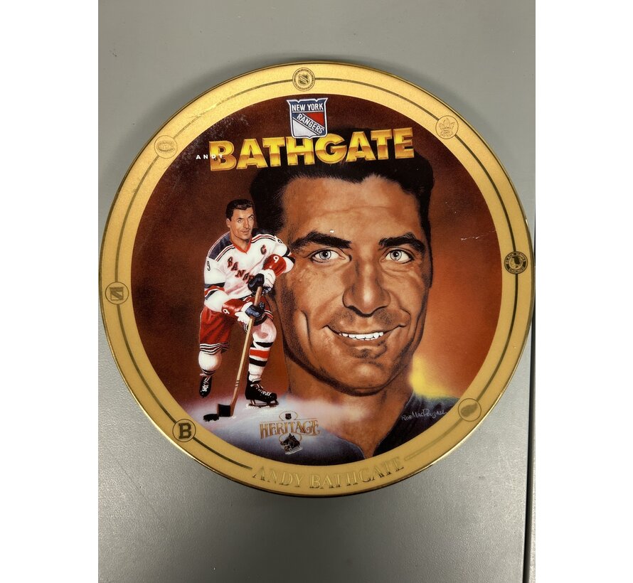 ANDY BATHGATE LEGENDS OF HOCKEYS GOLDEN ERA COMMEMORATIVE PLATE