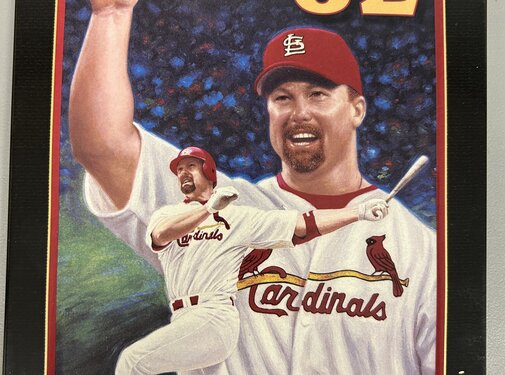 THE BRADFORD EXCHANGE MARK MCGWIRE RECORD BREAKING 62 KING OF SWING COMMEMORATIVE PLATE