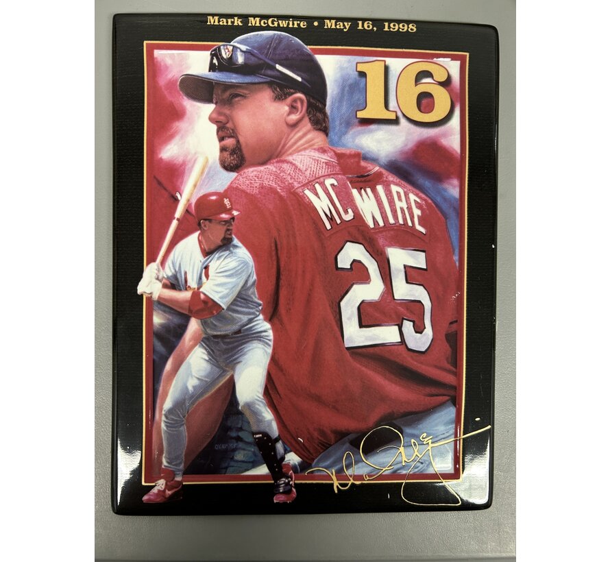 MARK MCGWIRE 545 FOOT CLOUT KING OF SWING COMMEMORATIVE PLATE