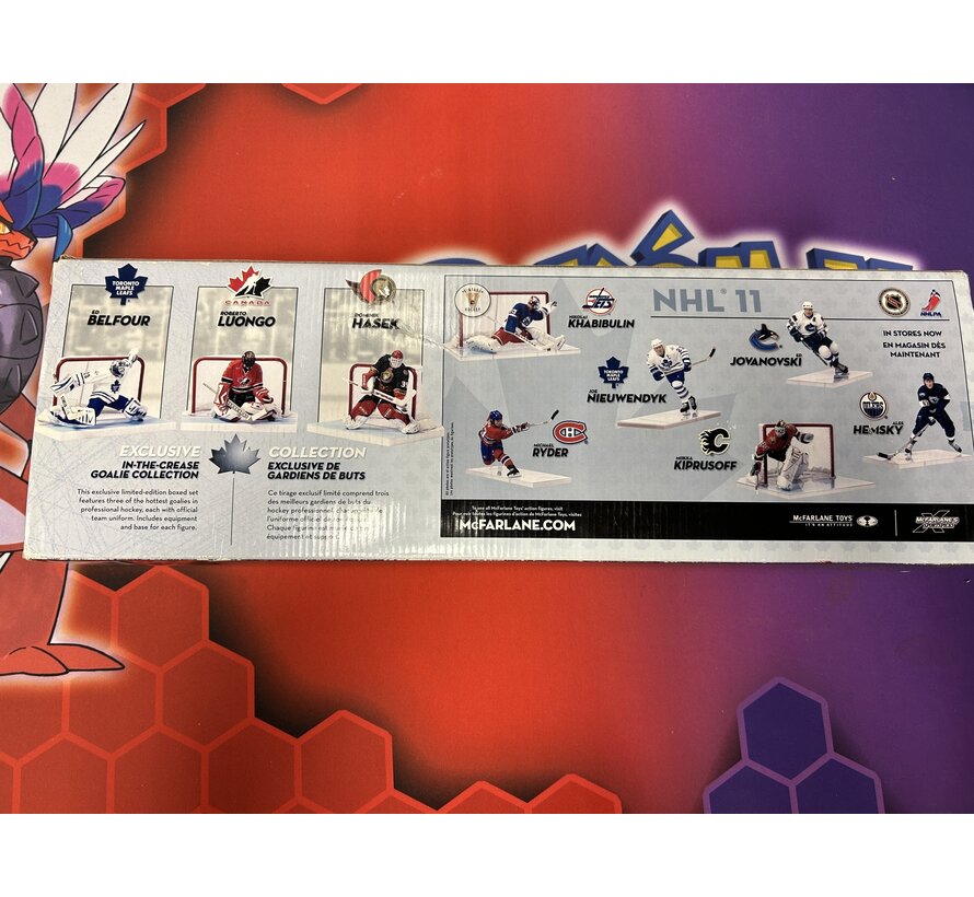 MCFARLANE CANADIAN EXCLUSIVE COLLECTION 3 PACK GOALIE FIGURES