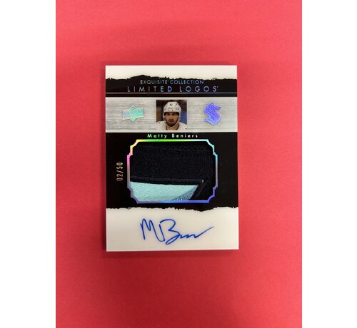 UPPER DECK 2022-23 UPPER DECK EXQUISITE COLLECTION MATTY BENIERS LIMITED LOGOS /50
