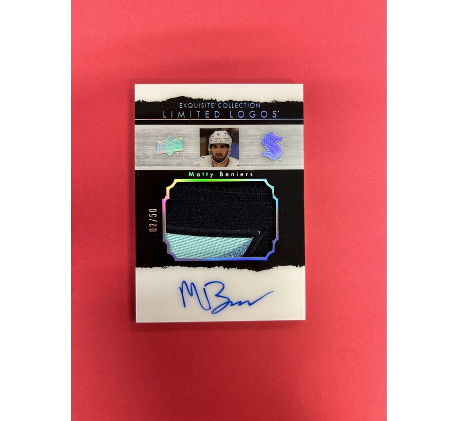 2022-23 UPPER DECK EXQUISITE COLLECTION MATTY BENIERS LIMITED LOGOS /50
