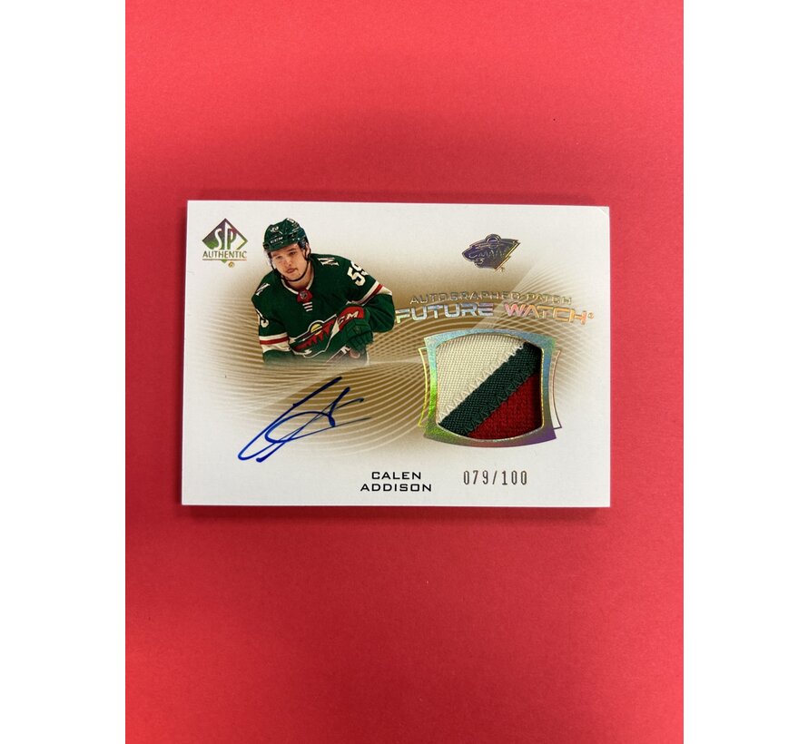 2021-22 SP AUTHENTIC CALEN ADDISON FUTURE WATCH AUTO PATCH /100