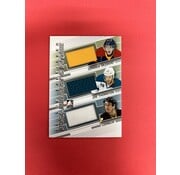 IN THE GAME 2014 IN THE GAME USED PAST PRESENT AND FUTURE LEMIEUX, THORNTON, MDAVID TRIPLE JERSEY CARD SILVER VERSION