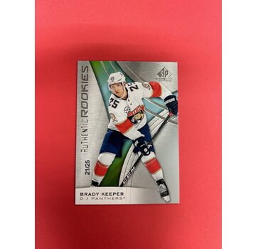 UPPER DECK 2019-20 UPPER DECK SP GAME USED BRADY KEEPER AUTHENTIC ROOKIES /25