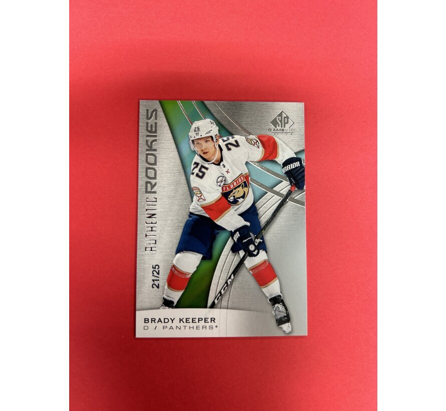 2019-20 UPPER DECK SP GAME USED BRADY KEEPER AUTHENTIC ROOKIES /25